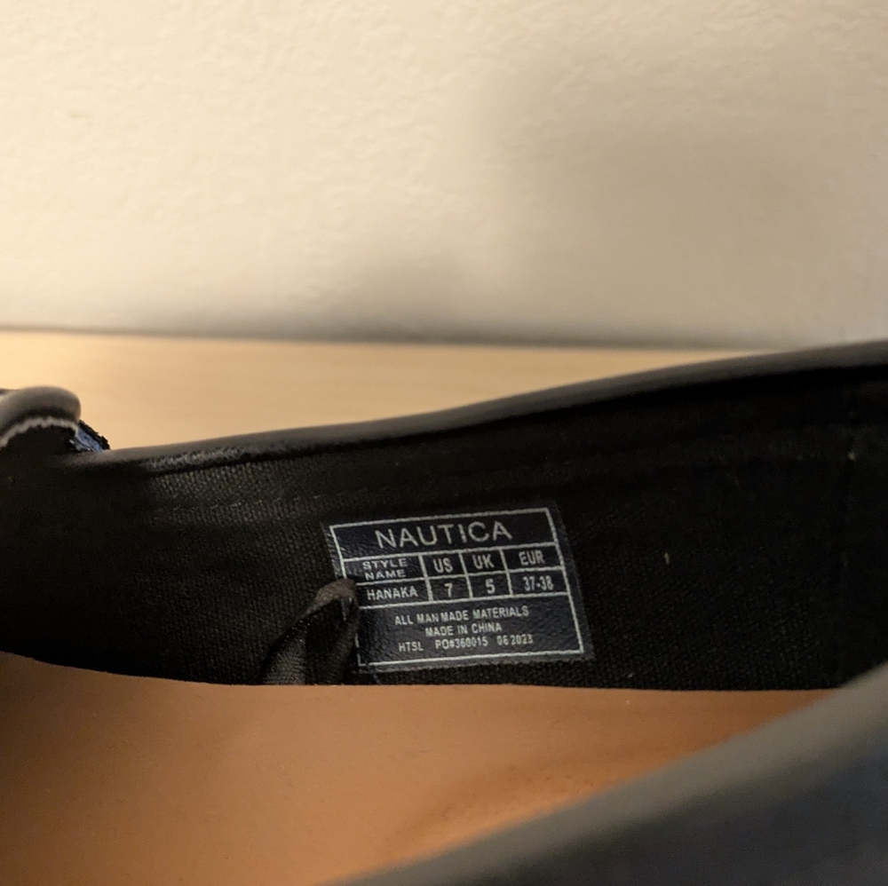 Nautica Black Quilted Loafers Slip-Ons Size 7 - Picture 7 of 8